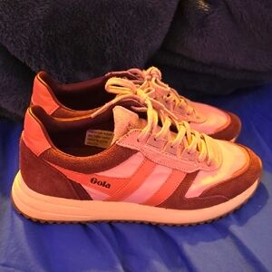Gola Women's Pink and Brown Sneakers
